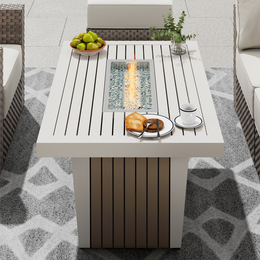 Highland 8pc Large Coversation Set with Fire Table