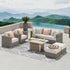 Highland 8pc Large Coversation Set with Fire Table