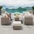 Highland 8pc Large Coversation Set with Fire Table