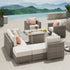 Highland 8pc Large Coversation Set with Fire Table
