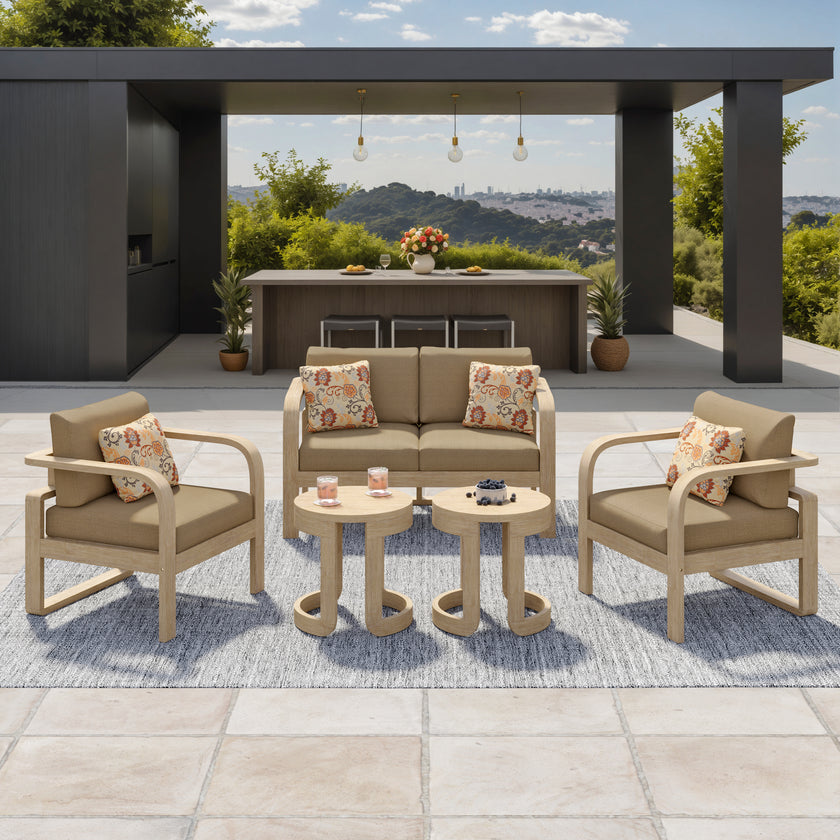 Evelyn Solid Wood Conversation Seating