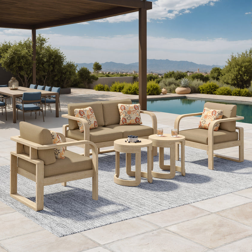 Evelyn Solid Wood Conversation Seating