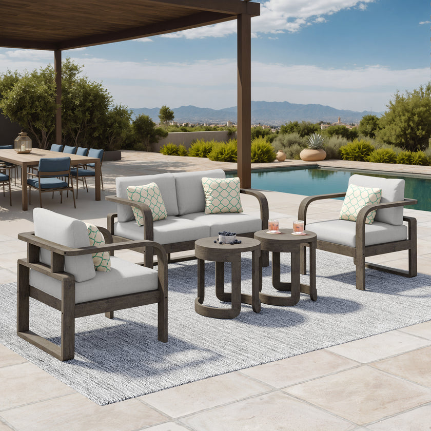 Evelyn Solid Wood Conversation Seating
