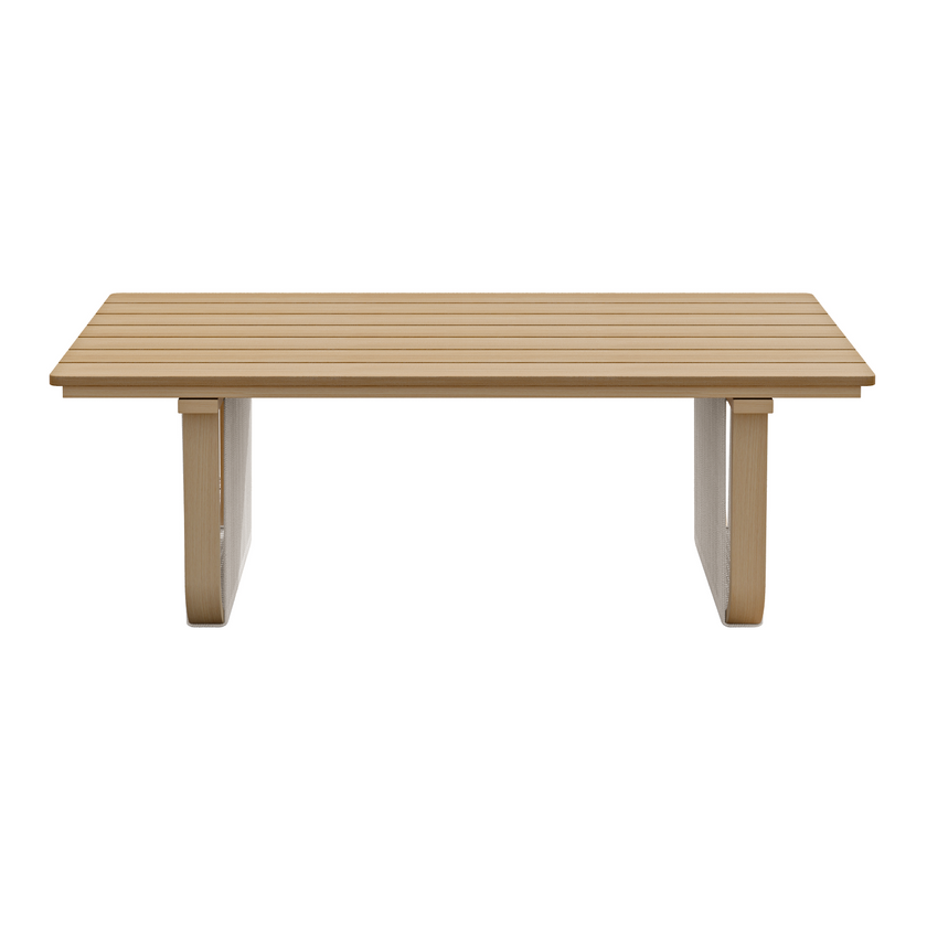 Mono Aluminum Faux Wood Coffee Table