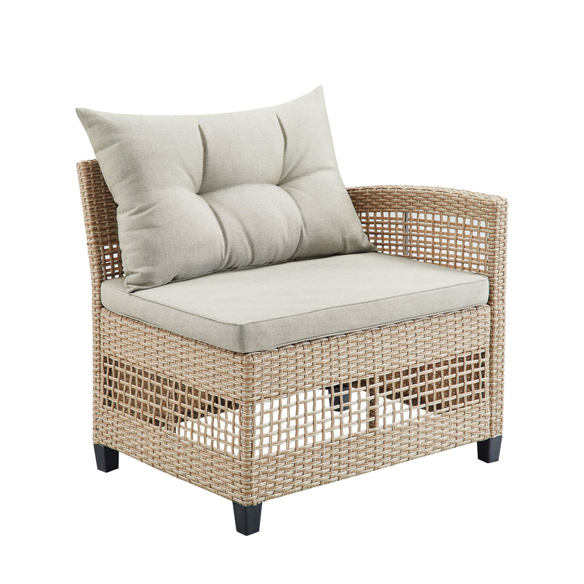 3-Person Wicker Sectional Seating Set