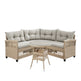 3-Person Wicker Sectional Seating Set