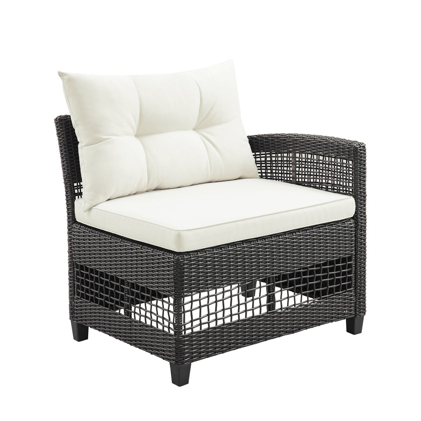 3-Person Wicker Sectional Seating Set