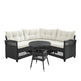 3-Person Wicker Sectional Seating Set