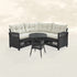 Curve-around Wicker Seating Set