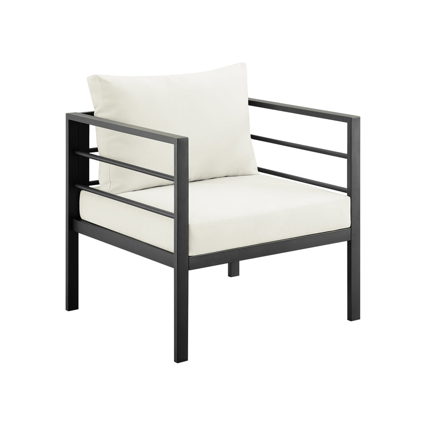7-Person Steel Seating Set with Cushions