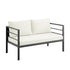 7-Person Steel Seating Set with Cushions