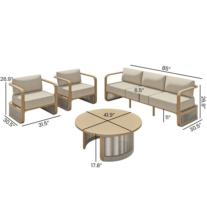 Olivia 4pc Patio Seating Set