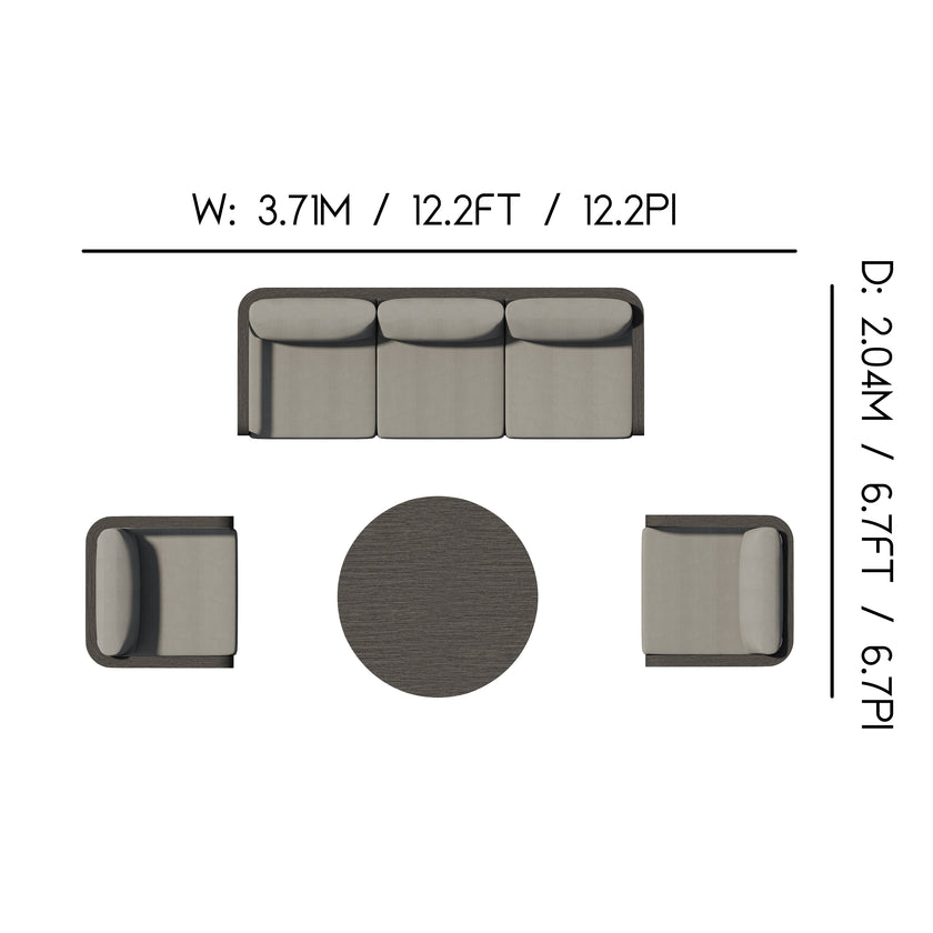 Olivia 4pc Patio Seating Set