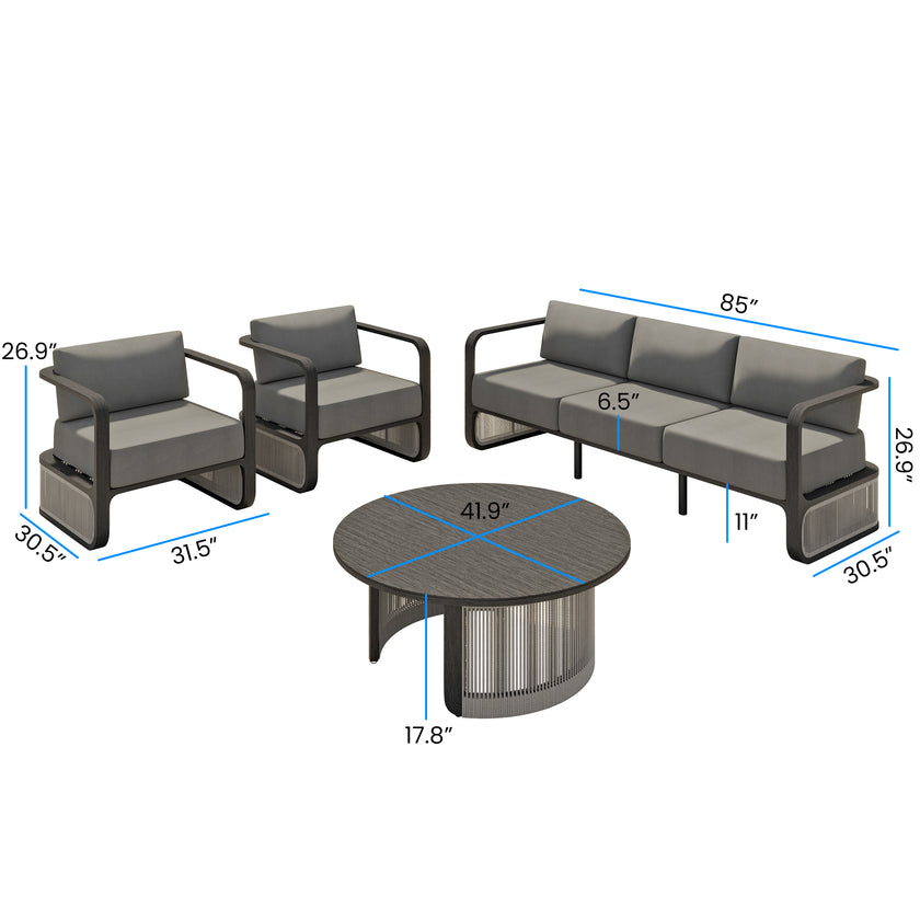 Olivia 4pc Patio Seating Set
