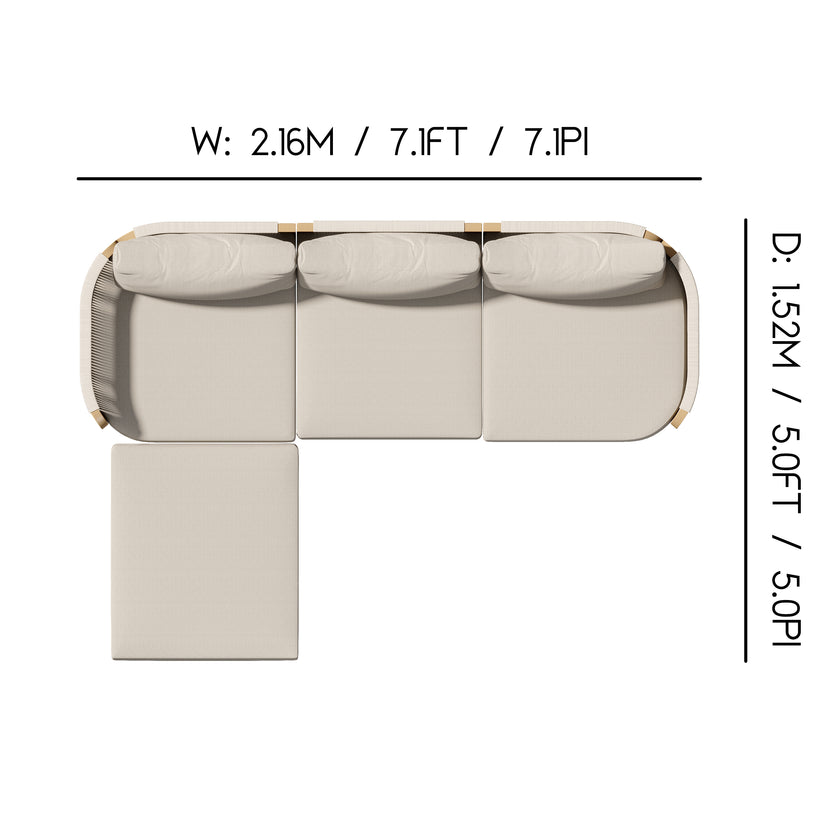 Mila 4pc Sectional