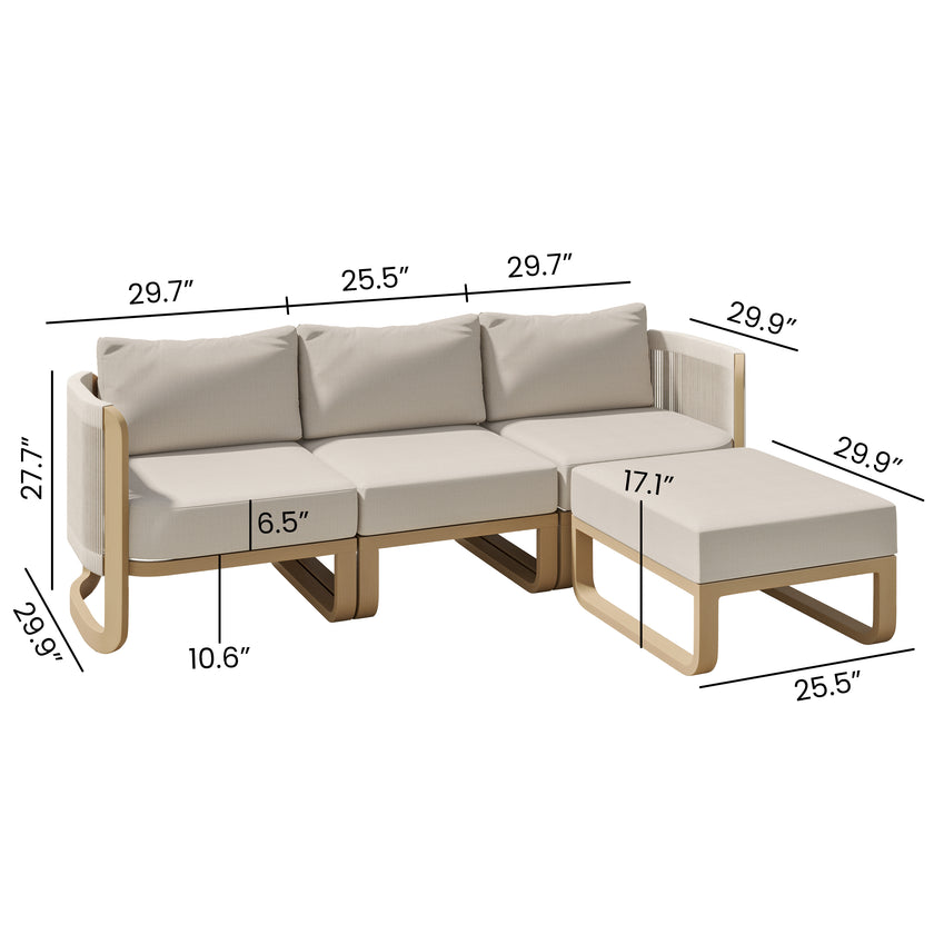 Mila 4pc Sectional