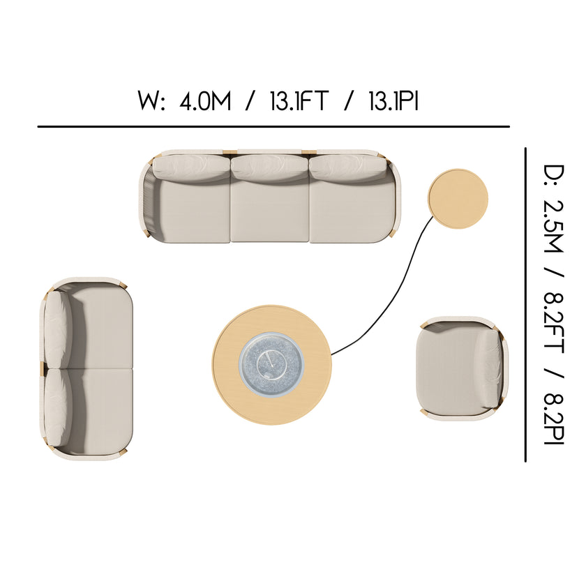 Mila 7pc Conversation Set with Fire Table