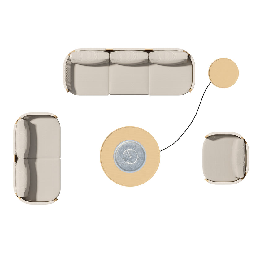 Mila 7pc Conversation Set with Fire Table
