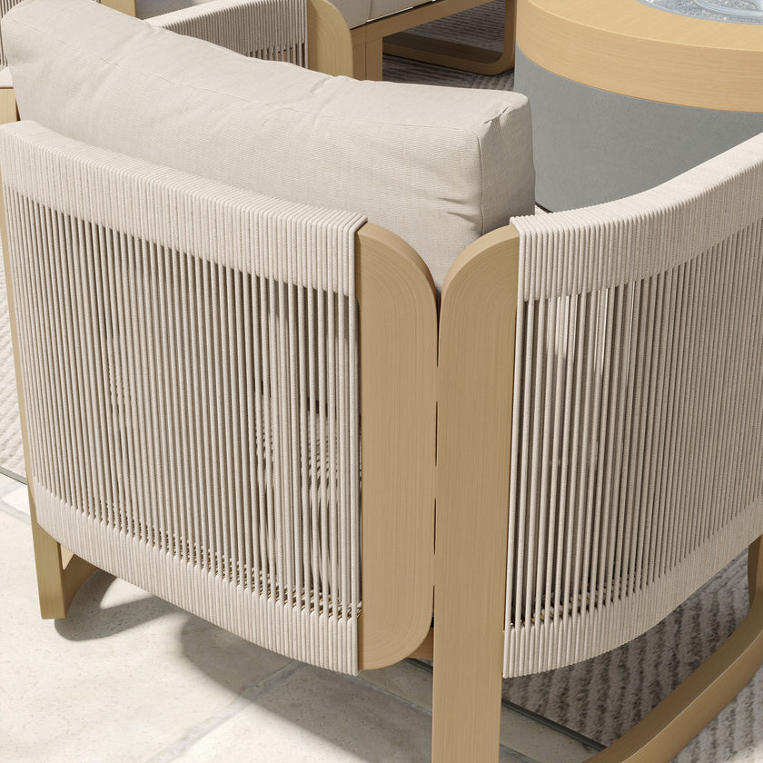 Mila 7pc Conversation Set with Fire Table