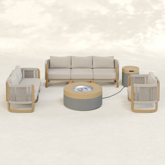 Mila 7pc Conversation Set with Fire Table