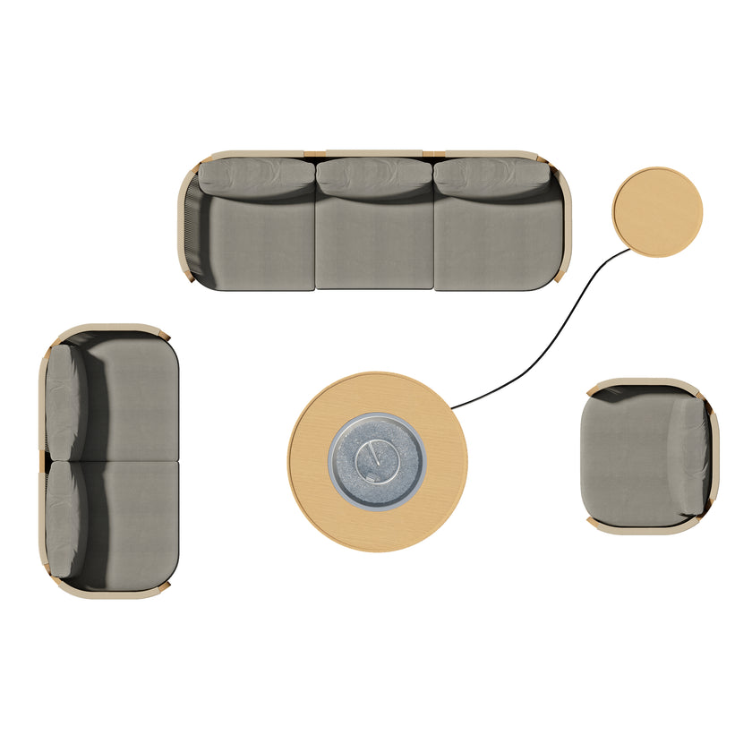 Mila 7pc Conversation Set with Fire Table