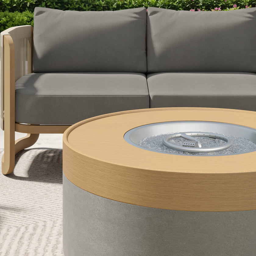 Mila 7pc Conversation Set with Fire Table