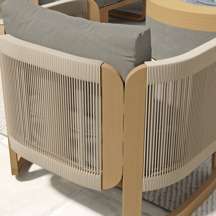Mila 7pc Conversation Set with Fire Table
