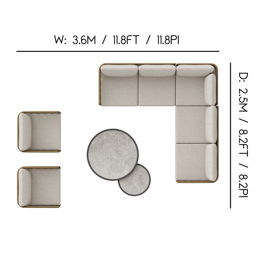 Gramercy 8pc Outdoor Sectional
