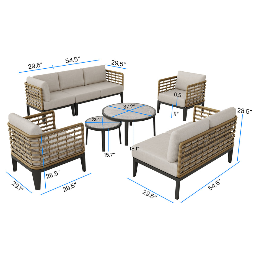 Gramercy 8pc Outdoor Sectional