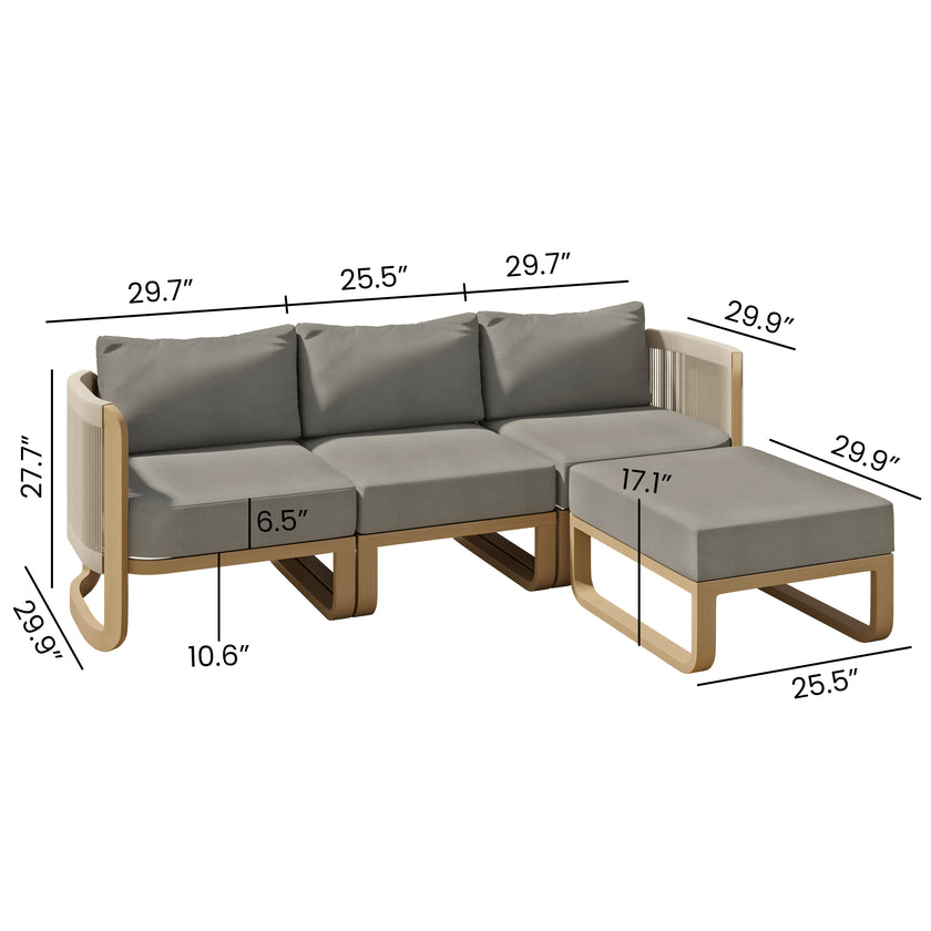 Mila 4pc Sectional