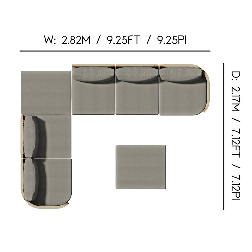 Mila 7pc Sectional
