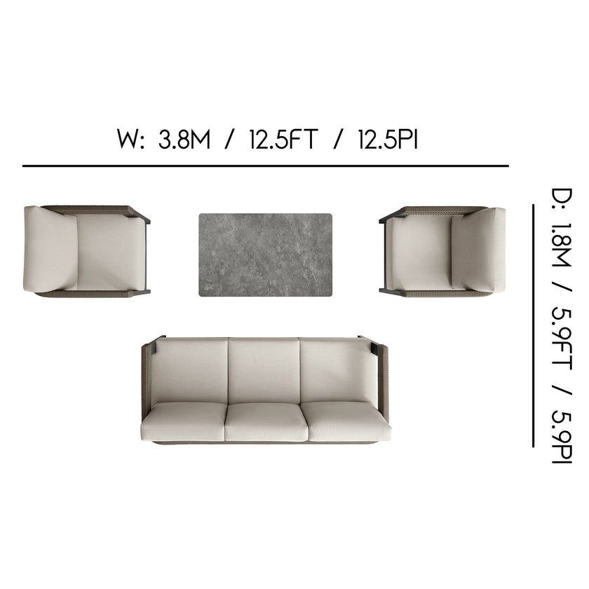 Marabella 4pc Outdoor Seating Set