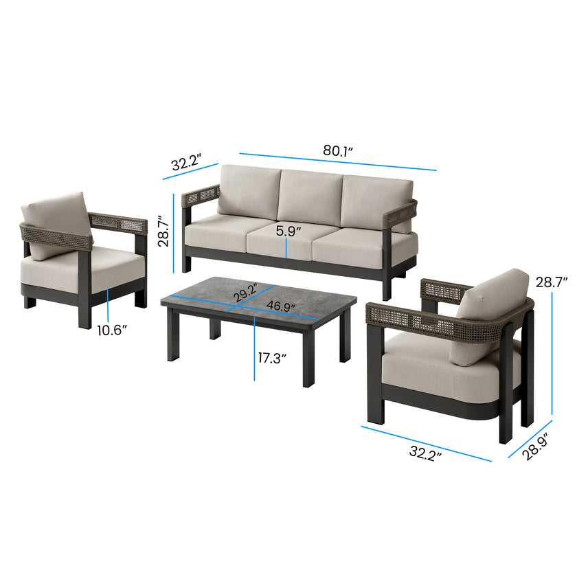 Marabella 4pc Outdoor Seating Set