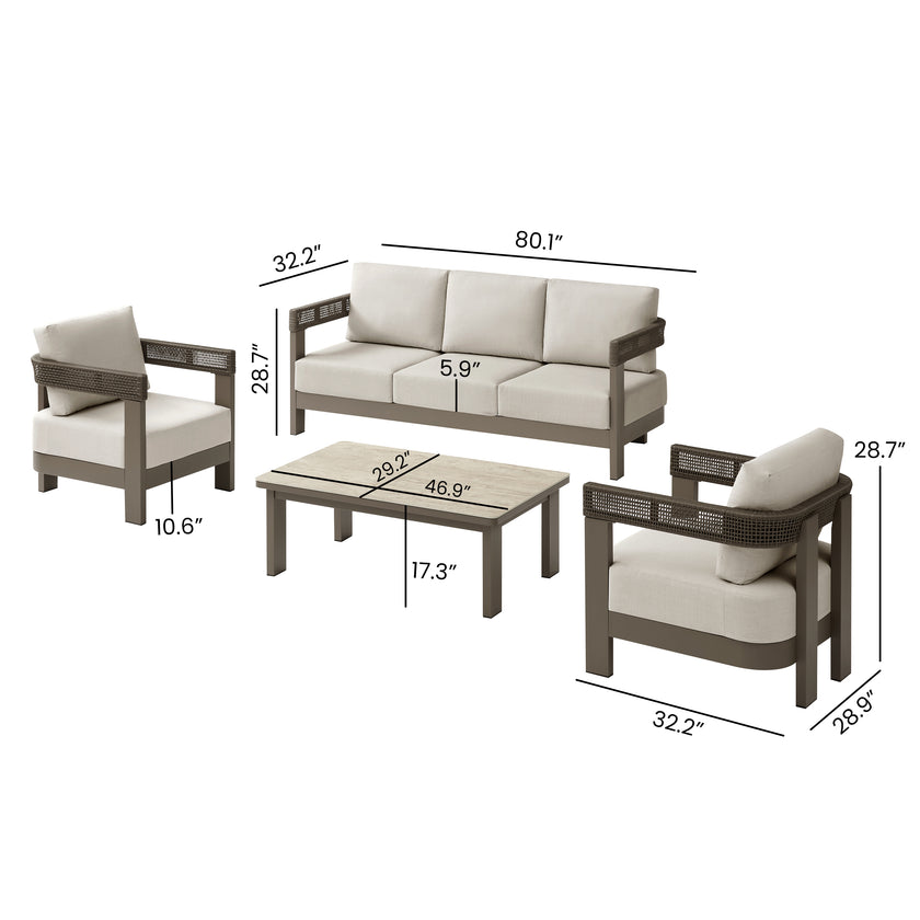 Marabella 4pc Outdoor Seating Set