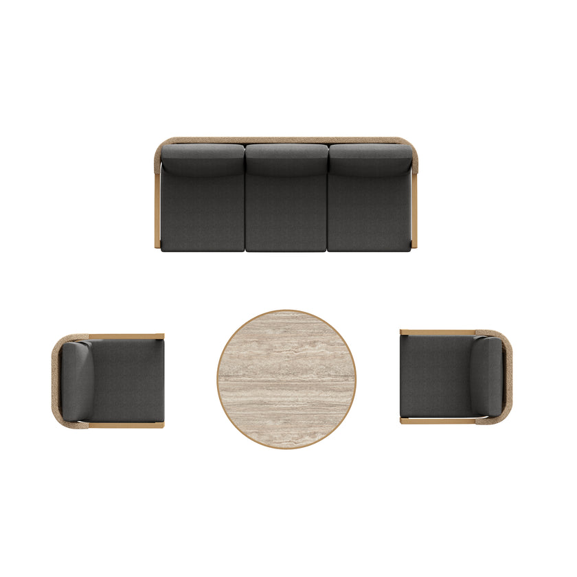 Oslo 4pc Outdoor Seating Set