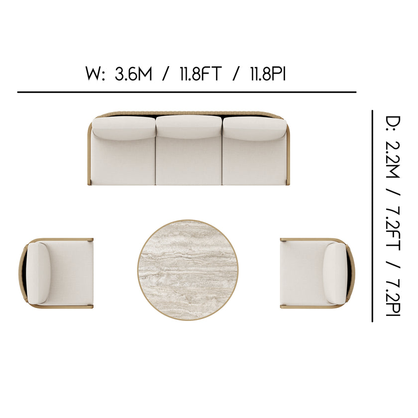 Sicily 4pc Patio Conversation Set