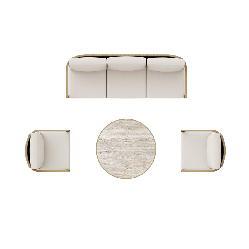 Sicily 4pc Patio Conversation Set
