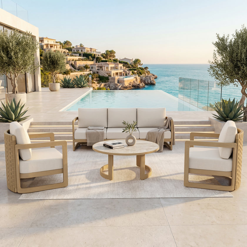 Sicily 4pc Patio Conversation Set
