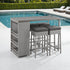 4 - Person Patio Wicker Bar Set