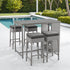 4 - Person Patio Wicker Bar Set