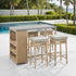 4 - Person Patio Wicker Bar Set