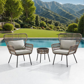 2-Person Wicker  Seating Set