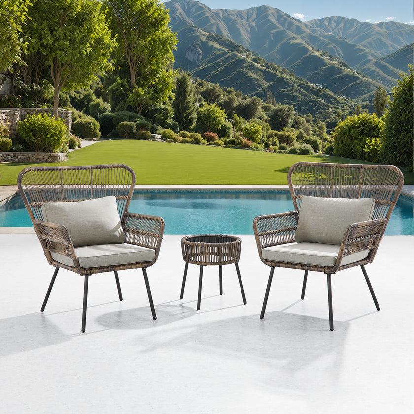 2-Person Wicker  Seating Set