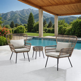 2-Person Wicker  Seating Set