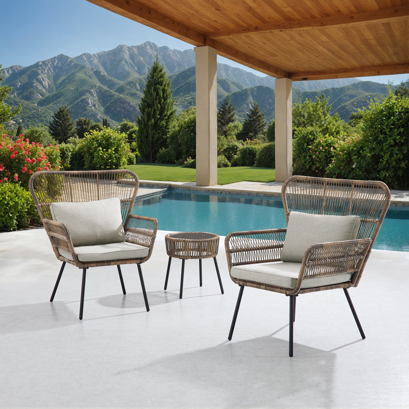 2-Person Wicker  Seating Set