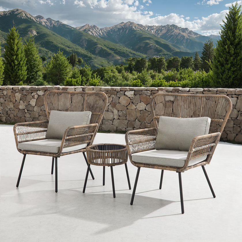 2-Person Wicker  Seating Set