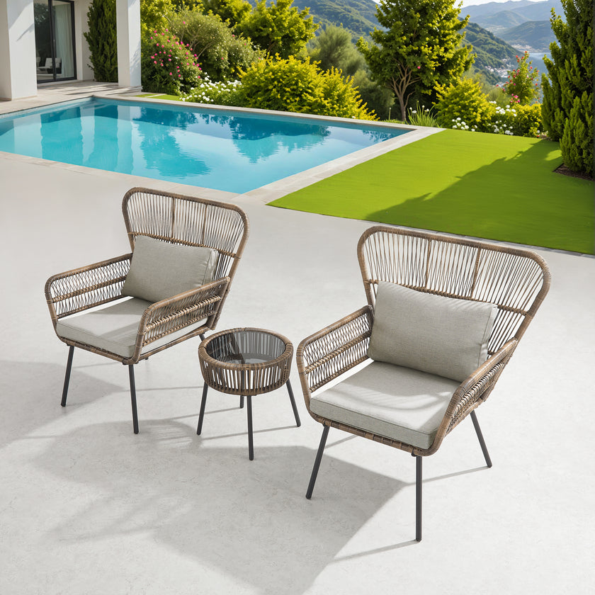 2-Person Wicker  Seating Set