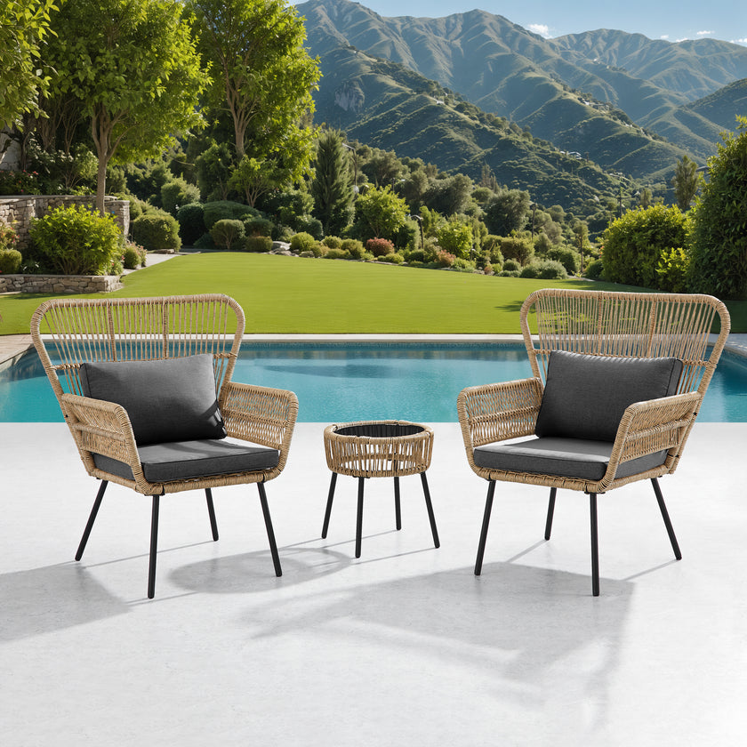 2-Person Wicker  Seating Set