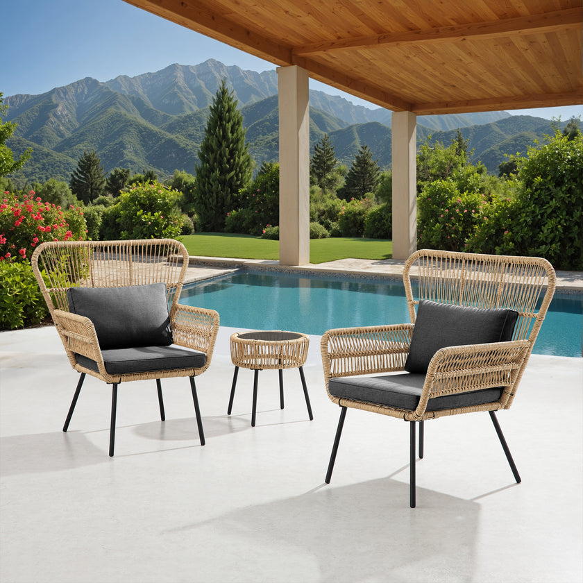 2-Person Wicker  Seating Set