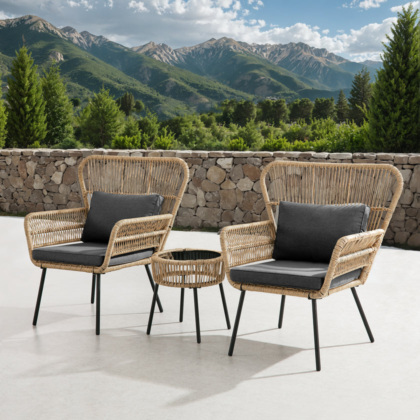 2-Person Wicker  Seating Set